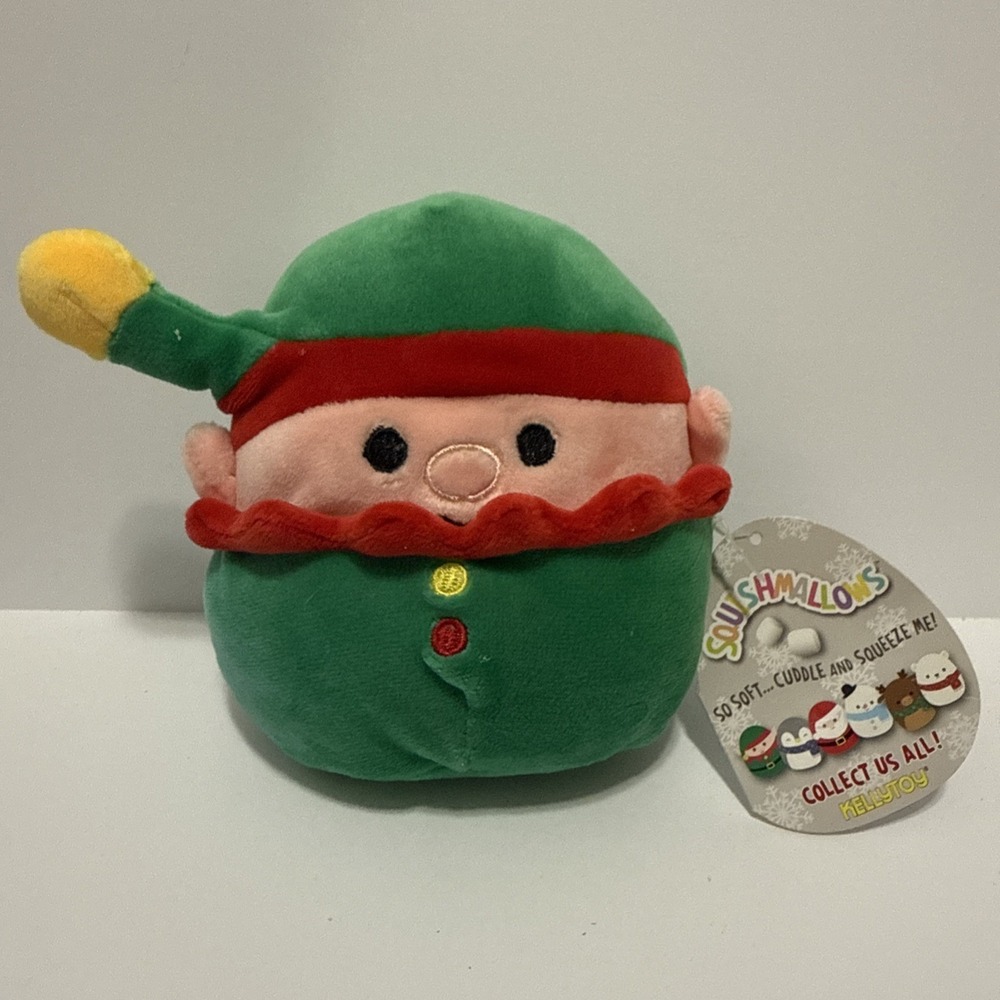 Kellytoy Squishmallow  2018 Elliot The Christmas Elf Plush Toy 5"